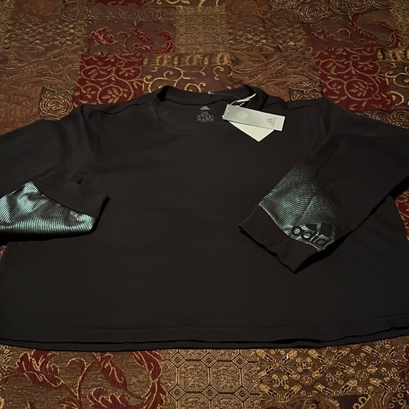 adidas Tops - Adidas Three Stripes LS Crop